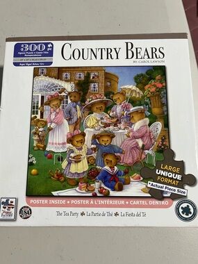 Country bears tea party jigsaw puzzle-300 large pieces